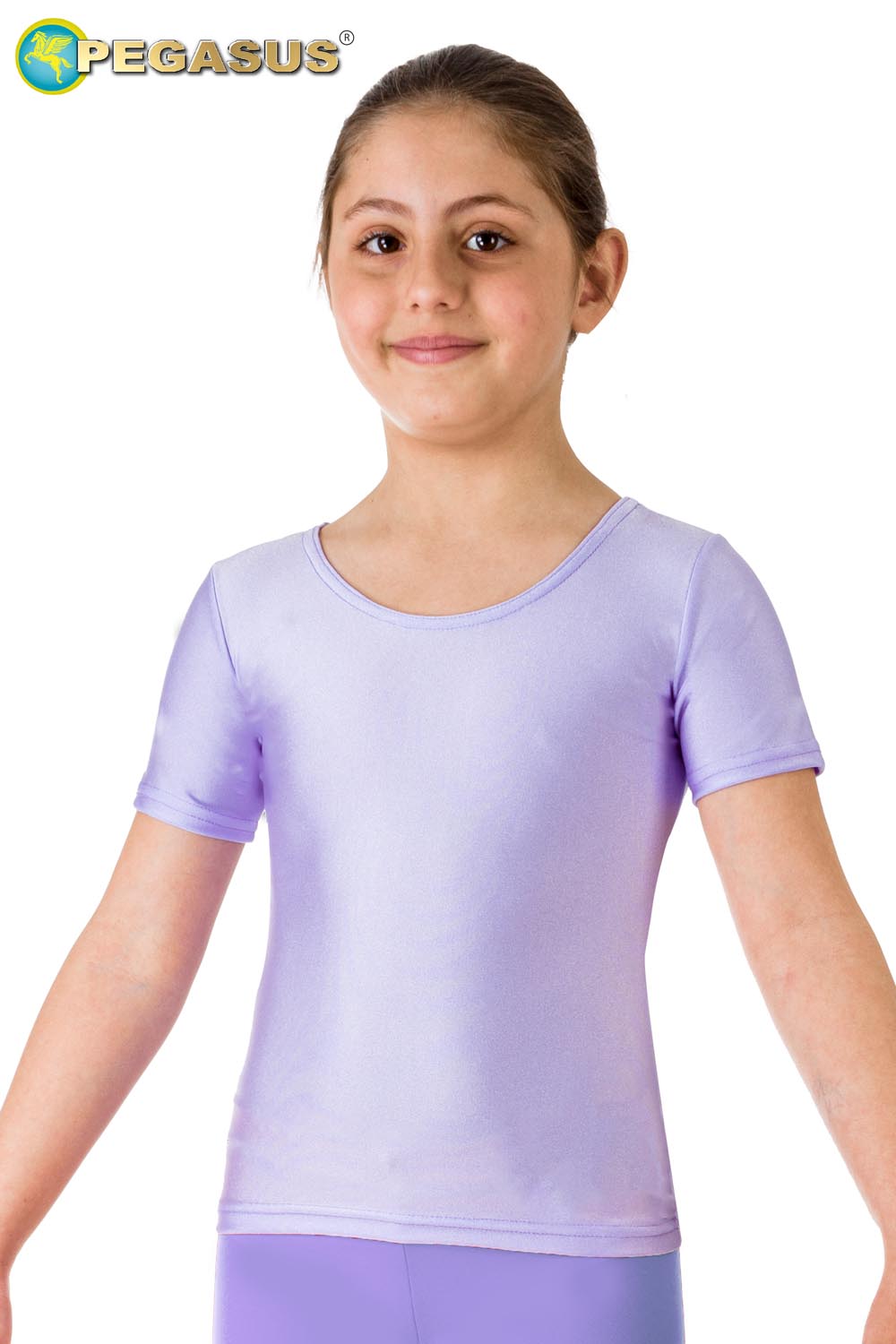 MAGLIETTA DANZA LYCRA MEZZA MANICA LILLA BAMBINA